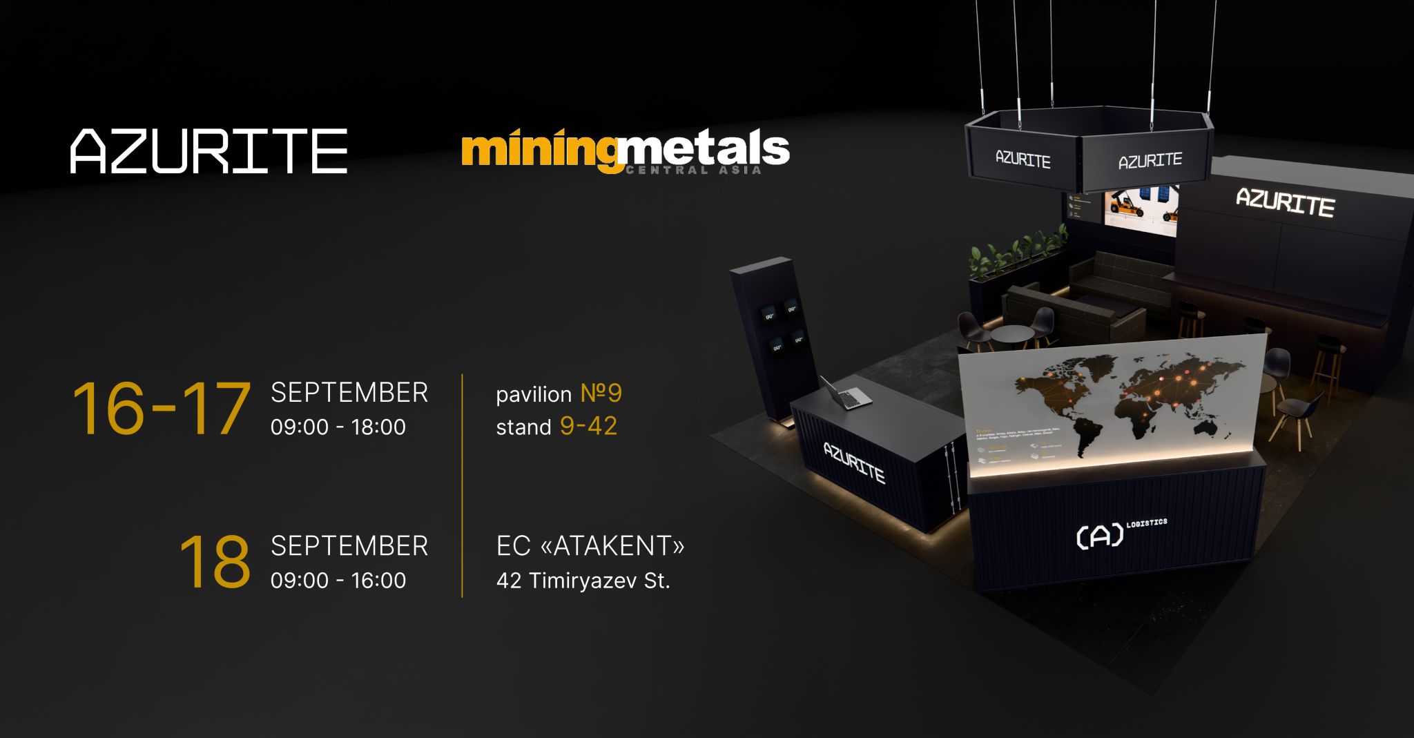 Azurite at Mining & Metals Central Asia 2026 From 16–18 September, the Azurite team will take part in Mining & Metals Central Asia 2026 in Almaty — one of the region’s key meeting points for the mining and metals industry.